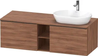 Duravit D-Neo Konsolenwaschtischunterbau wandhängend Nussbaum Matt 1400x550x459 mm - DE4950RBD790000 DE4950RBD790000
