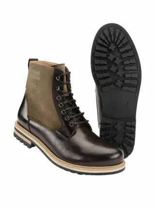 Franz Gustav Herren Landmannstiefel Leonhard Braun Kalbsleder und Veloursleder