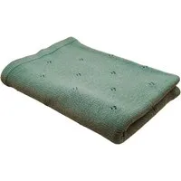 Babydecke Merinowolle Strick 75×100 cm, Blätterschming, Decke für Kinderwagen, Schlafdecke, Geschenk zur Geburt & Taufe