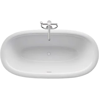 Duravit White Tulip Badewanne 700468000000000 160 x 80 x 48 cm, freistehend, 2 Rückenschrägen, weiß
