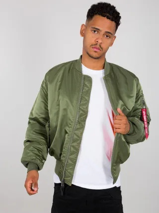 Alpha Industries Men's MA-1 Bomber Jacket in Sage Green