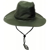 MFH Outdoorhut Buschhut, oliv, mit Kinnband, zum Hochstellen 57