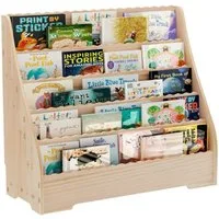 GarveeMore Bücherregal 5-Tier Kinder Bücherregal,hölzernes Kinder Buch Rack,multifunktionales