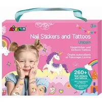 Avenir Kreativset Kinder Nagelsticker & Tattoos Set für kreatives Spielen ab 3 Jahren