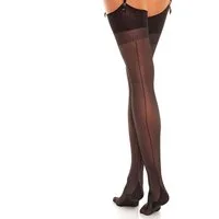 GLAMORY Strapsstrümpfe Damen mit Rückwärtige Naht DELIGHT 20 DEN (Packung, 1-Paar, 1er-Pack) mit dezentem Glanz