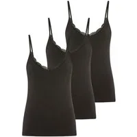 YSABEL MORA Unterhemd BASIC COLLECTION COTTON WITH LACE (3er Pack) das perfekte Basic-Top für jeden Tag