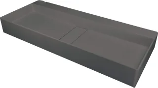 Neuesbad Serie 660 Waschbecken 800x400mm, Anthrazit Metallic, mit ROSETTE NB1DECQBTU8S1