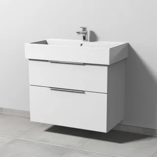 Sanipa 3way Waschtischunterbau zu Duravit Vero Air Waschtisch mit 2 Auszügen, Weiß-Soft UM43443