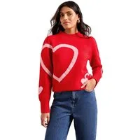 Love & Roses Strickpullover Love & Roses Strickpullover mit Herzmotiv, Regular (1-tlg)