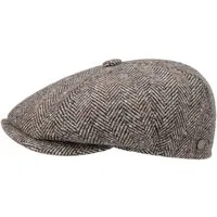 Lierys Flat Cap (1-St) Herringbone mit Schirm, Made in Italy