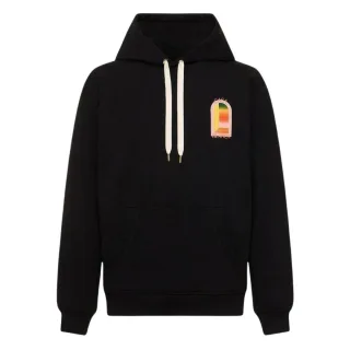 Casablanca Farbverlauf-logo Schwarzer Hoodie