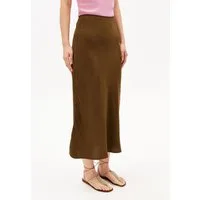 Armedangels Jerseyrock LENOVAA Webrock aus Leinen-Mix (Regular Fit) Midi