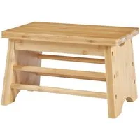 en.casa Tritthocker, »Ryslinge« Fußbank bis 100 kg Bambus 33x22x20 cm
