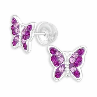 Schmetterling Ohrringe aus 925 Silber