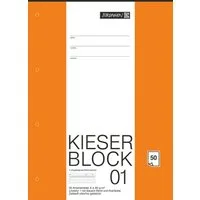 BRUNNEN Collegeblock BRUNNEN KIESER-Block DIN A4 Lineatur 01 Kontrastlineatur 50 Blatt