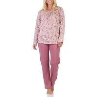 Normann Pyjama Fraulicher Damen Pyjama Schlafanzug in floralem Design bis Gr. XXXL