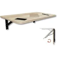 KDR Produktgestaltung Klapptisch Wandklapptisch Esstisch Küchentisch Schreibtisch Wand Tisch, 70x40 cm in Eiche