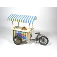 Dynasun Modellauto Car 1904B-2394, (1-tlg), Vintage Eiswagen Metall-Dreirad im authentischen Retro-Stil 29.5cm