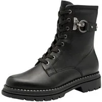 Tamaris TOUCH-IT, Removable Sock aus Leder kein Absatz Schnürstiefelette TOUCH-IT