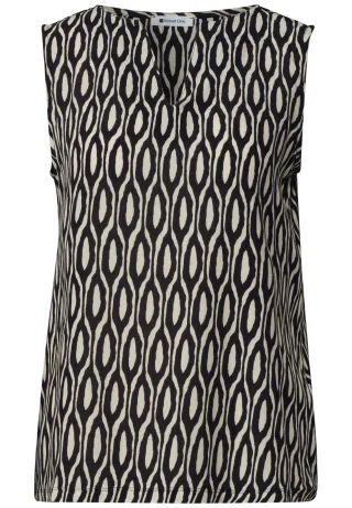 Street One - Top mit Strukturmix und Print clay sand - Gr. - 36