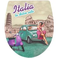 ADOB WC-Sitz Italia la dolce vita, Absenkautomatik, zur Reinigung auf Knopfdruck abnehmbar