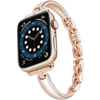 MOPUEA Smartwatch-Armband Armbänder für Apple Watch 38/40/41/42mm, T-förmiges Metallband, verstellbares Armband aus Stahllegierung