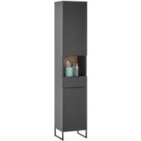 BASIC by Balculina Hochschrank Denver Hochschrank, Badezimmerschrank BxHxT 38x195x32 (1-St) Breite 38 cm, Tür L/R montierbar, Softclose