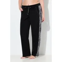 Ulla Popken Homewearhose Loungewear-Fleecehose Leomuster Elastikbund