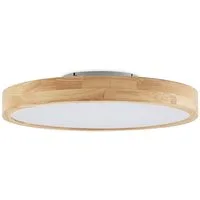Lindby Deckenleuchten Lanira, LED, Holz Farbwechsel warmweiß / tageslicht IP20 mit Fernbedienung, LED 28,5 W gesamt, Farbwechsel warmweiß / tageslicht
