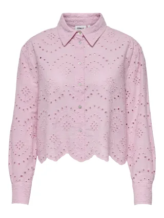 ONLY - ONLVALAIS L/S SHIRT WVN NOOS Pink Lady - Gr. - L