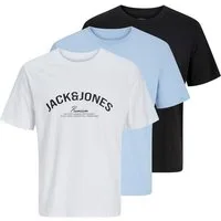 Jack & Jones Rundhalsshirt JPRBLATOMMY SS TEE FST 3PK MP (Packung, 3-tlg)