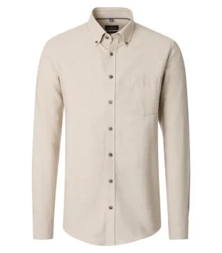 CASAMODA - Langarmhemd Casual Fit beige - Gr. - L