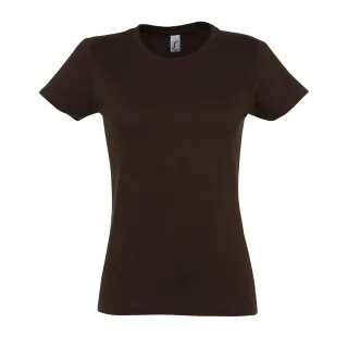 SOLS Imperial Damen T-Shirt, Kurzarm, Rundhalsausschnitt (Schokolade)
