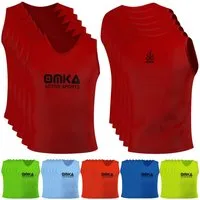 OMKA Trainingsleibchen OKLB01 6er Pack (Spar-Set, 6er-Pack) 6er Set OMKA Fußball Leibchen Trainingsleibchen