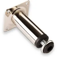 SO-TECH® Möbelfuß Möbelfuß mit Höhenverstellung Ø 30 mm Höhe: 100-150 mm, Höhe 100 mm, Edelstahloptik gebürstet mit Bodengleiter