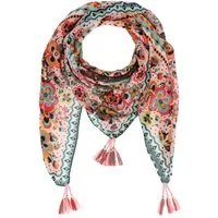 halsüberkopf Accessoires Modetuch Tuch Flower Patch, mit Tasseln