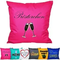 JACK Dekokissen 50x50cm Motiv Outdoor Lounge Kissen inkl. XXL Füllung Sitzkissen, Outdoorkissen starke Füllung mit lustigen Motiven
