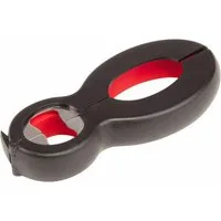 WESTMARK Flaschenöffner Gummierte Innenfläche, 14 x 6 cm, Edelstahl/Kunststoff, Schwarz/Rot