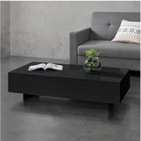 en.casa Couchtisch, »Lärketorp« Wohnzimmertisch 115x55x31cm Schwarz Hochglanz