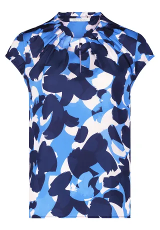 Betty & Co - Schlupfbluse blue/ dark-blue - Gr. - 36