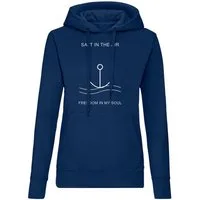 Blondie & Brownie Hoodie SaltSaul Damen Hoodie Anker Salt in the Air Freedom Soul Motiv Print SaltSaul Damen Hoodie Anker Freedom Style