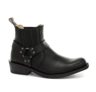 Grinders Unisex Schwarze Western-Lederstiefel-Renegade Lo