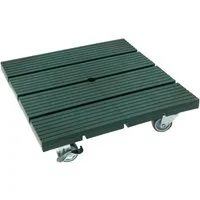 hrb Pflanzenroller WPC Rolluntersetzer Blumenroller witterungsbestaendig 80 kg Tragkraft