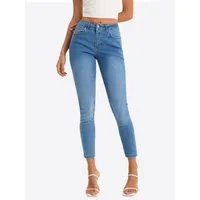 Imily Bela Slim-fit-Jeans Damen Skinny-Caprihose Jeans (Packung, 1-tlg., 1per-Pack) 5-Pocket-Style