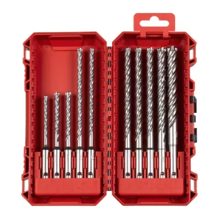Milwaukee Hammerbohrer MX4 SDS-Plus Set 10-teilig in PACKOUT kompatibler Kassette - 4932500062