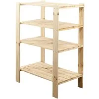 PROREGAL® Schwerlastregal WOODLAND, HxBxT 115x80x30cm, Fachl. 120kg, 3 Fachboden, Natur