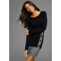 Laura Scott Strickkleid mit modischer Zierknopfleiste