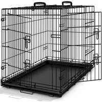 TRESKO Hunde-Transportbox TRESKO® Hundekäfig Metall Transportkäfig Auto Transportbox faltbar, Drahtkäfig