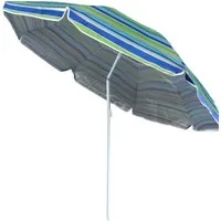 ELLUG Sonnenschirm gestreifter Sonnenschirm UV-Schutz UPF 50+ mit Kippfunktion, Kippfunktion