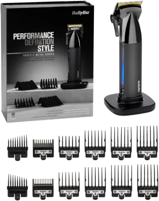 BaByliss Haarschneider "Super X-Metal Haarschneider professionell, E991E" 1 Aufsätze Haarschneidemaschinen Set mit 10 Aufsätzen und 50 Schnittlängen